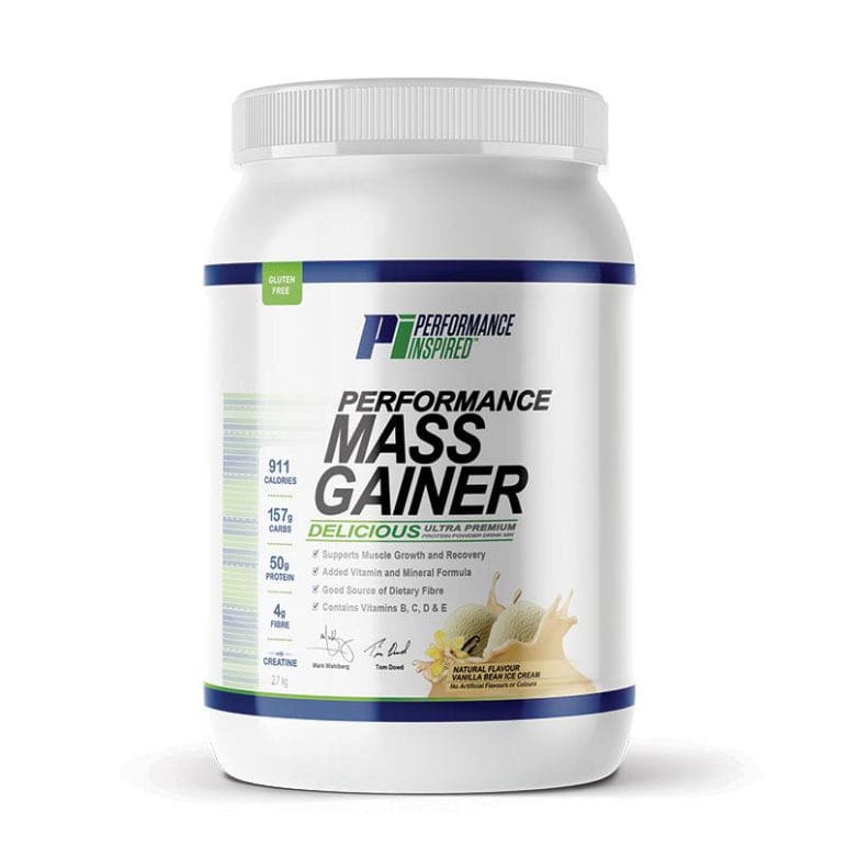 Performance Inspired Mass Gainer Vanilla Bean Ice Cream 2700g front image on Livehealthy HK imported from Australia