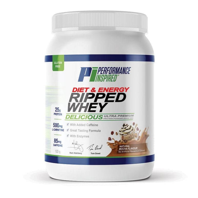 Performance Inspired Ripped Whey Protein Natural Mocha 1.02kg front image on Livehealthy HK imported from Australia
