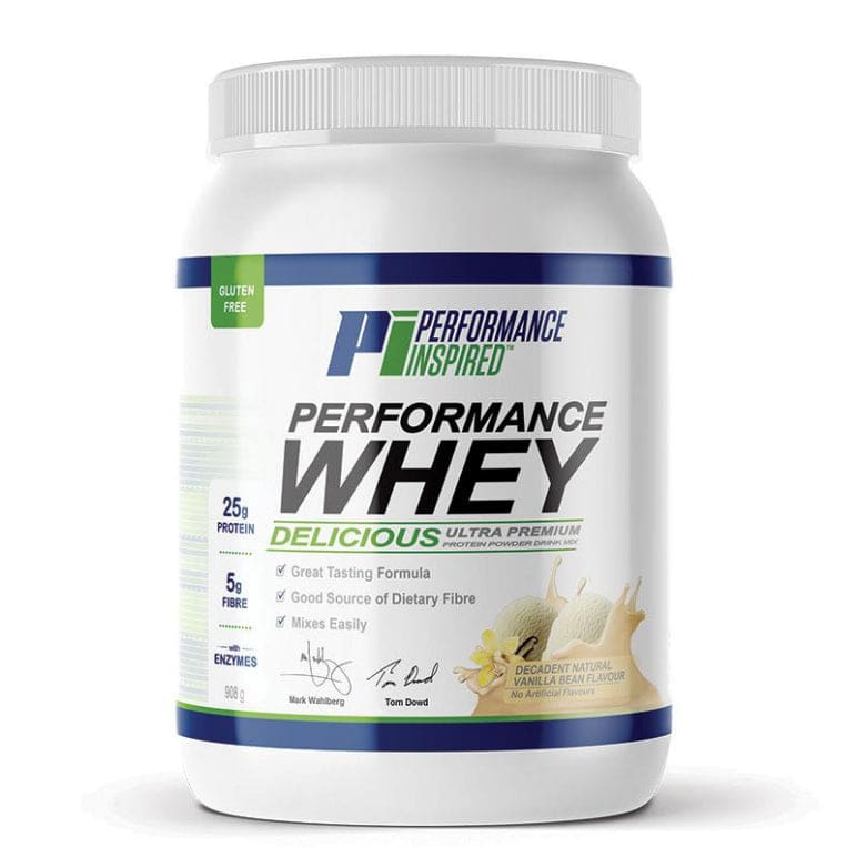 Performance Inspired Whey Protein Decadent Vanilla Bean 908g front image on Livehealthy HK imported from Australia
