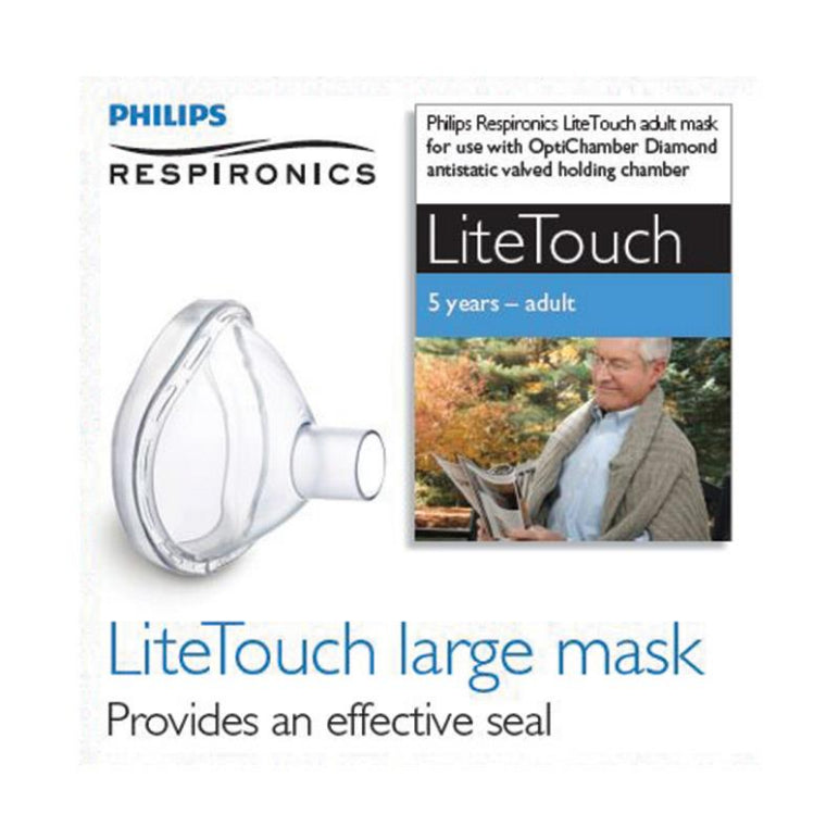 Philips Respironics Lite Touch Mask 5yrs Adult front image on Livehealthy HK imported from Australia