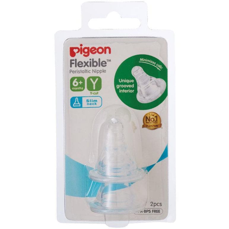 Pigeon Flexible Peristaltic Nipple Y 2 Pack front image on Livehealthy HK imported from Australia