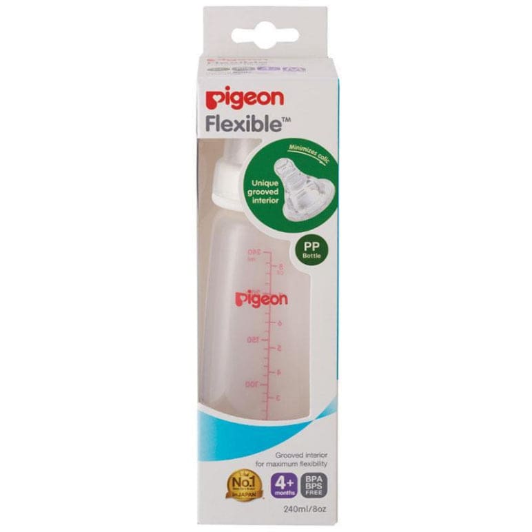 Pigeon Flexible Peristaltic PP Bottle 240ml front image on Livehealthy HK imported from Australia