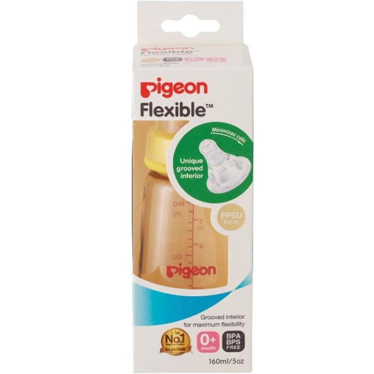 Pigeon Flexible Peristaltic PPSU Bottle 160ml front image on Livehealthy HK imported from Australia