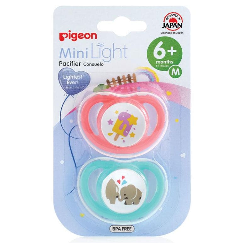 Pigeon Minilight Pacifier Twin Pack M front image on Livehealthy HK imported from Australia