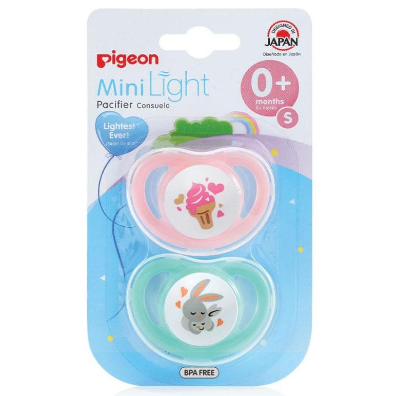 Pigeon Minilight Pacifier Twin Pack S front image on Livehealthy HK imported from Australia