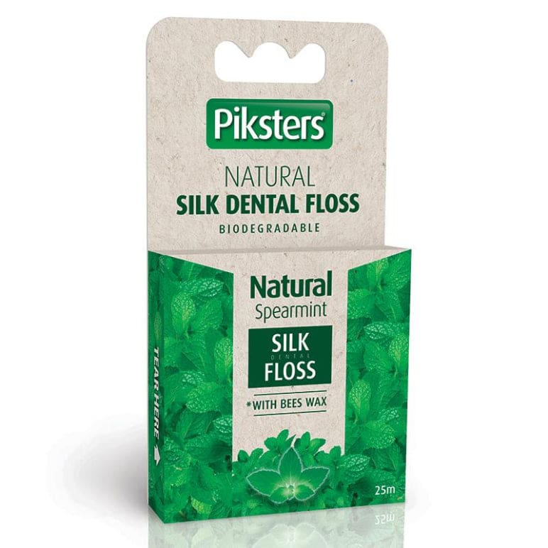 Piksters Natural Silk Floss Spearmint 25m front image on Livehealthy HK imported from Australia