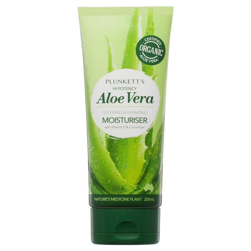 Plunkett Pure Aloe Vera 90% Moisturiser 200ml front image on Livehealthy HK imported from Australia