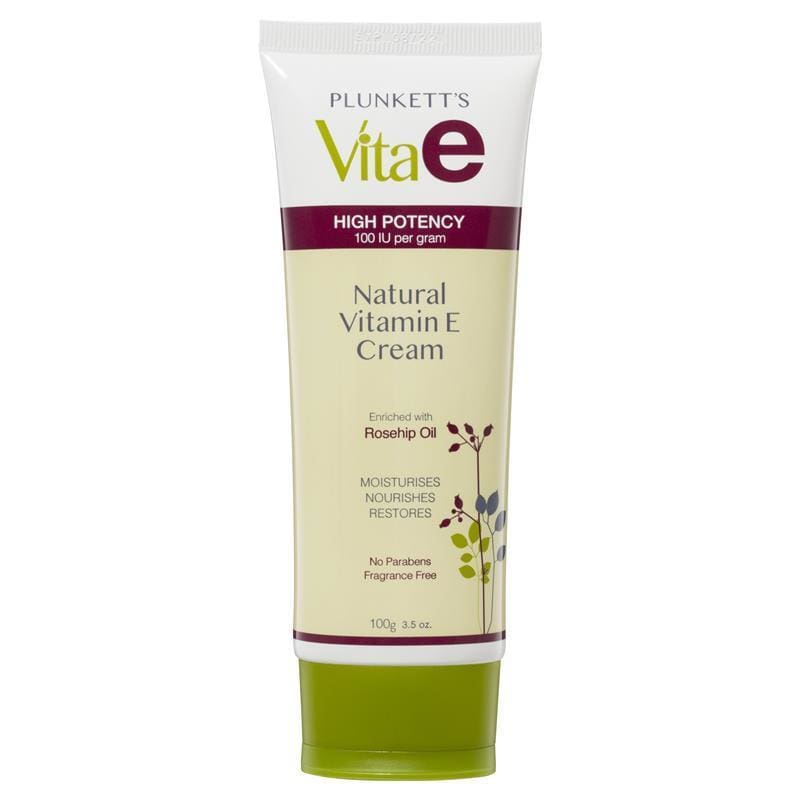 Plunkett's Vita E Natural Vitamin E Cream 100g front image on Livehealthy HK imported from Australia