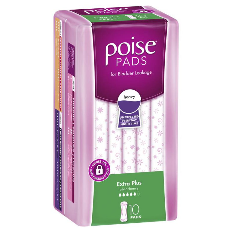 Poise Pad Extra Plus 10 front image on Livehealthy HK imported from Australia