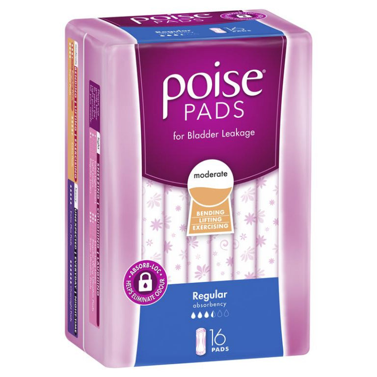 Poise Pad Regular 16 front image on Livehealthy HK imported from Australia