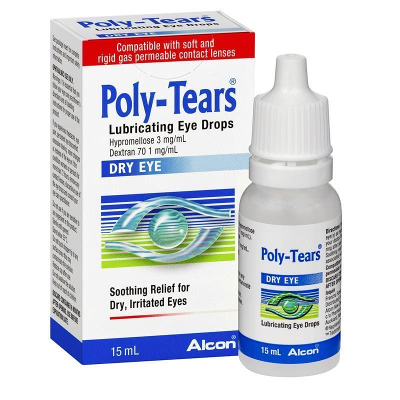 Poly Tears Eye Drops 15ml front image on Livehealthy HK imported from Australia