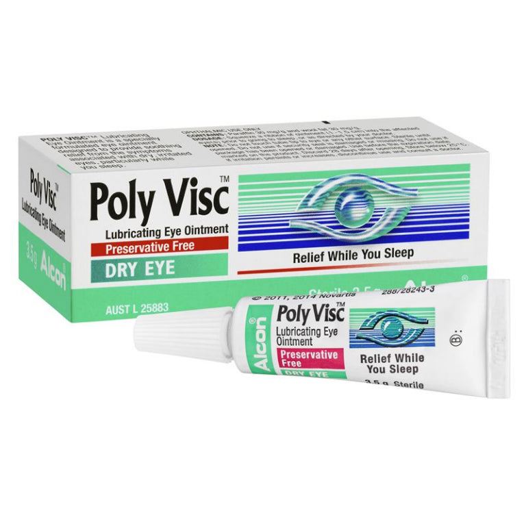 Polyvisc Eye Ointment 3.5g front image on Livehealthy HK imported from Australia