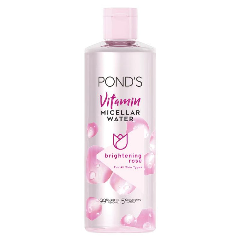 Ponds Vitamin Brightening Rose Micellar Water 400ml front image on Livehealthy HK imported from Australia