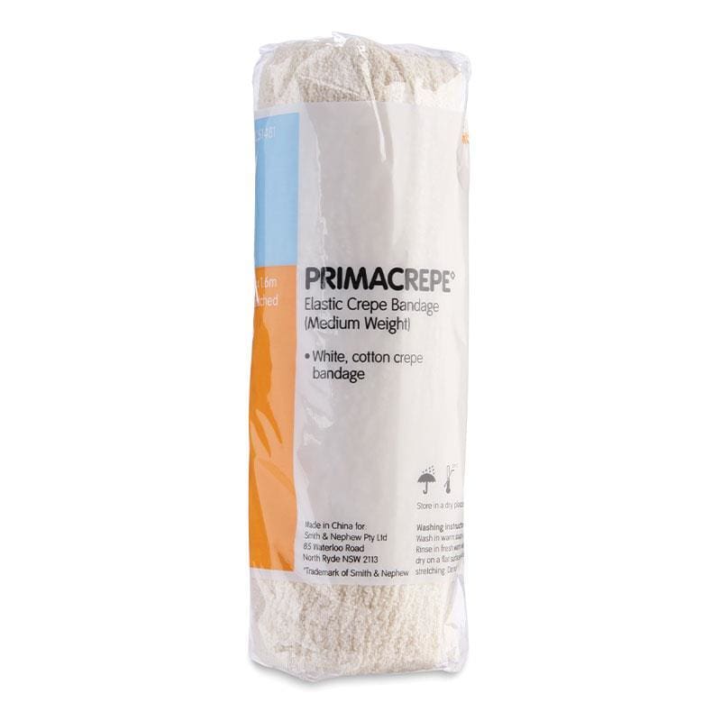 Primacrepe Elastic Crepe Bandage Medium 15cm x 1.6m front image on Livehealthy HK imported from Australia
