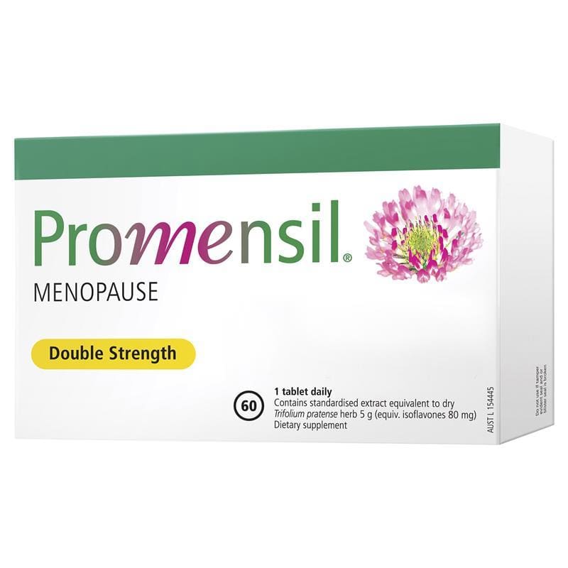 Promensil Menopause Double Strength 60 Tablets front image on Livehealthy HK imported from Australia