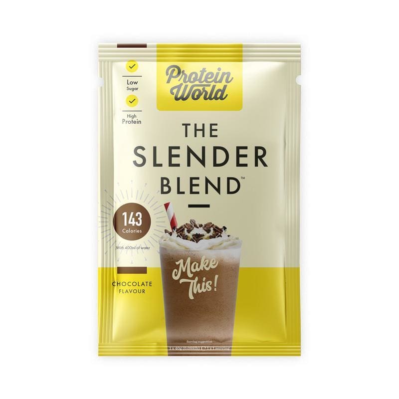 Protein World The Slender Blend Chocolate 40g front image on Livehealthy HK imported from Australia
