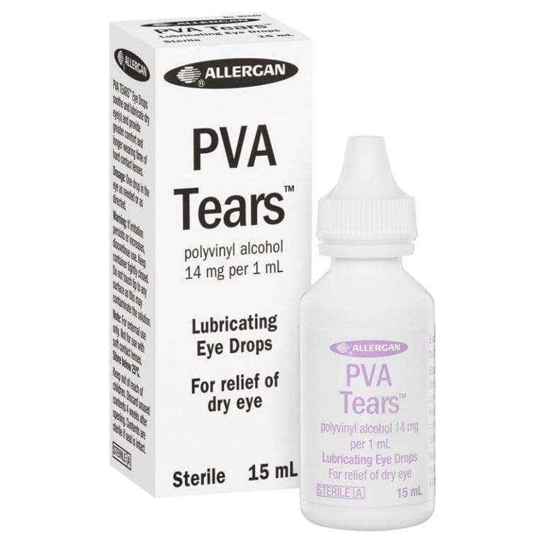 PVA Tears Eye Drops 15mL front image on Livehealthy HK imported from Australia