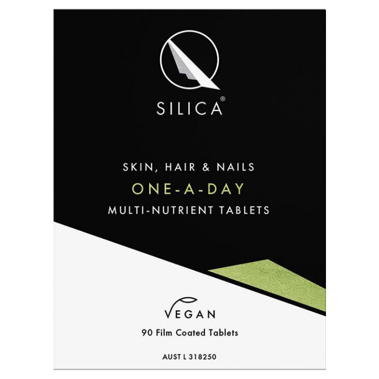 Qsilica ONE-A-DAY 90 Vegan Tablets front image on Livehealthy HK imported from Australia