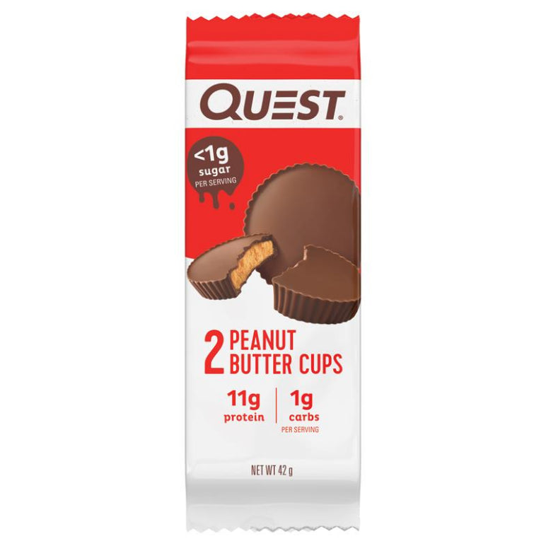 Quest Peanut Butter Cups 42g front image on Livehealthy HK imported from Australia