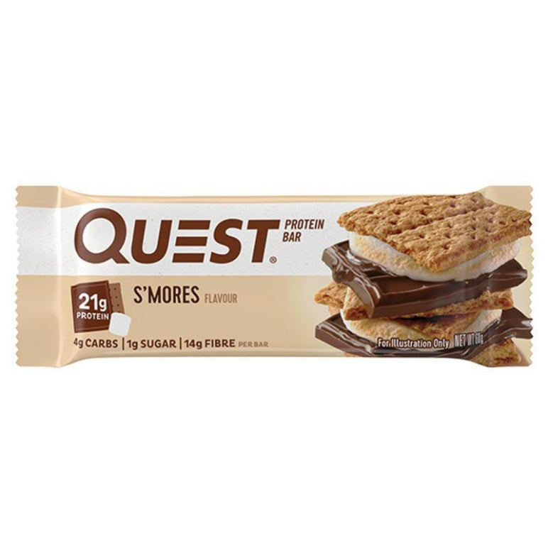 Quest Protein Bar Smores 60g front image on Livehealthy HK imported from Australia