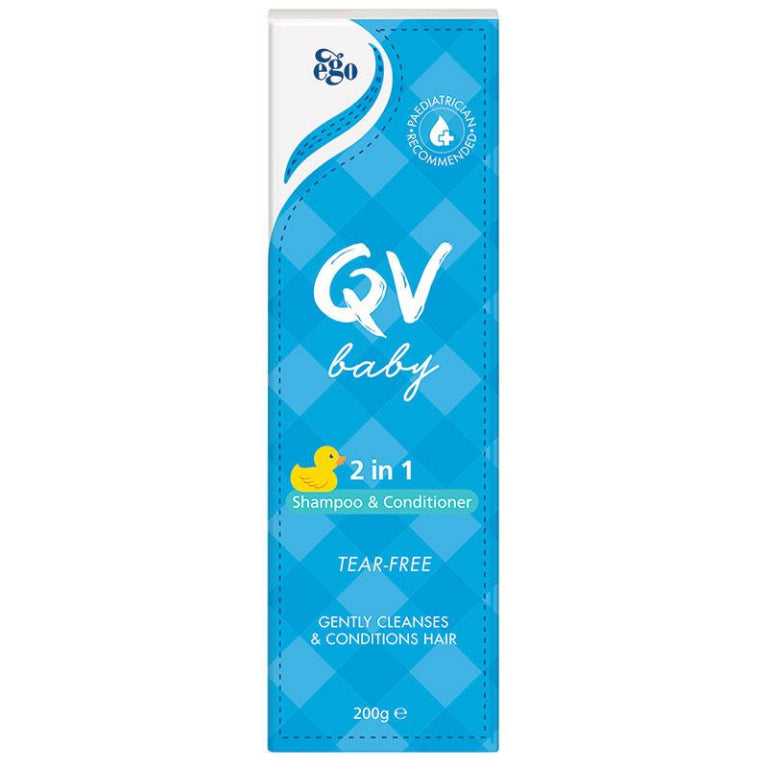 QV Baby 2 In 1 Shampoo & Conditioner 200g front image on Livehealthy HK imported from Australia