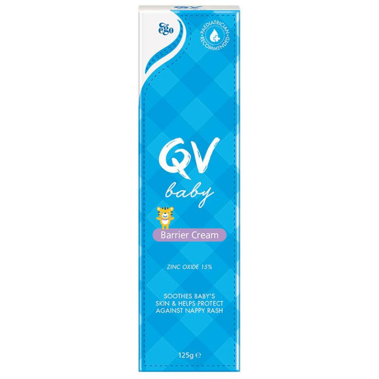 QV Baby Barrier Cream Nappy Rash Cream 125g front image on Livehealthy HK imported from Australia