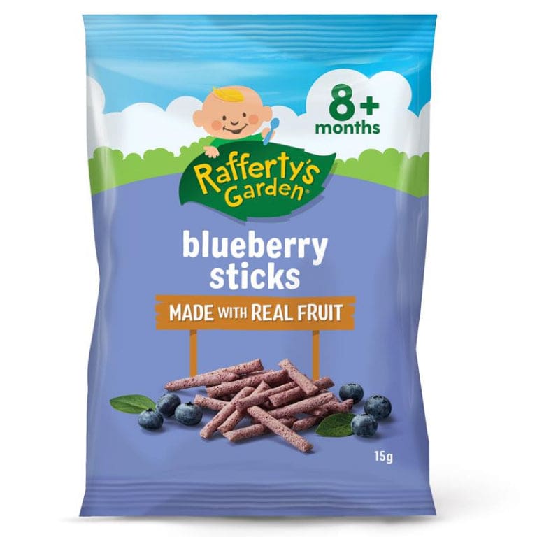 Raffertys Garden Blueberry Sticks 15g front image on Livehealthy HK imported from Australia
