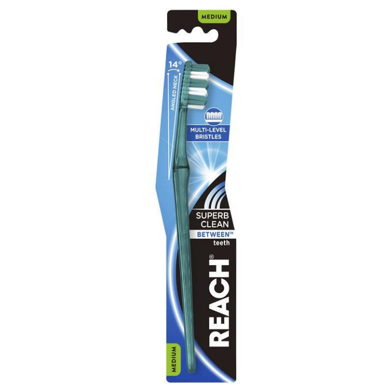 Reach Toothbrush Between Superb Clean Medium front image on Livehealthy HK imported from Australia