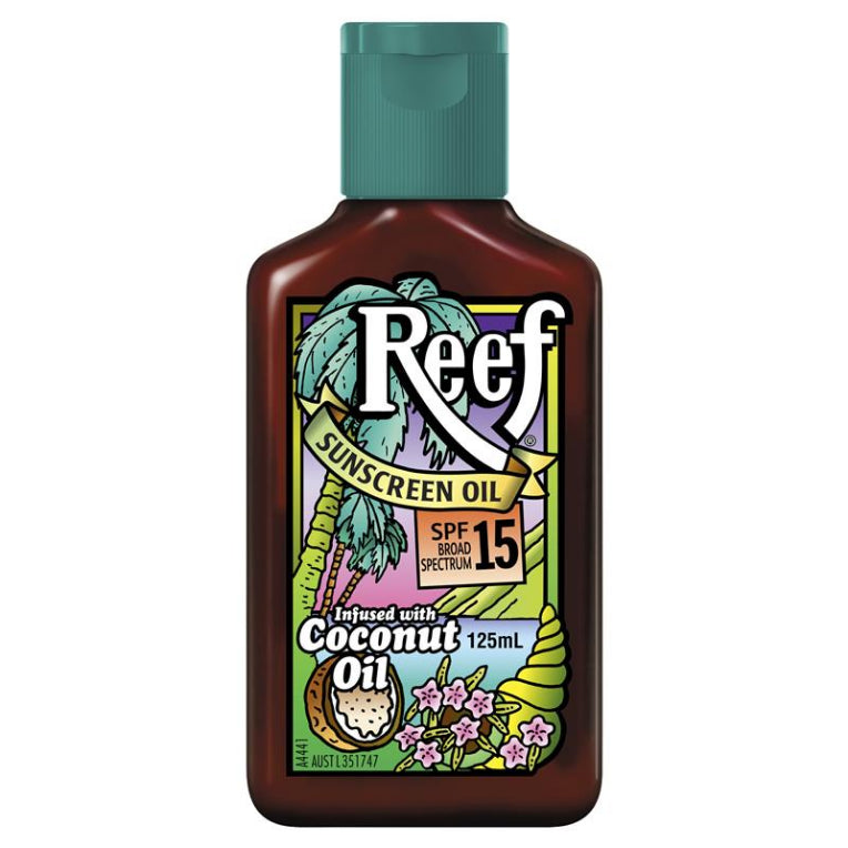 Reef Coconut Oil SPF 15+ 125ml front image on Livehealthy HK imported from Australia