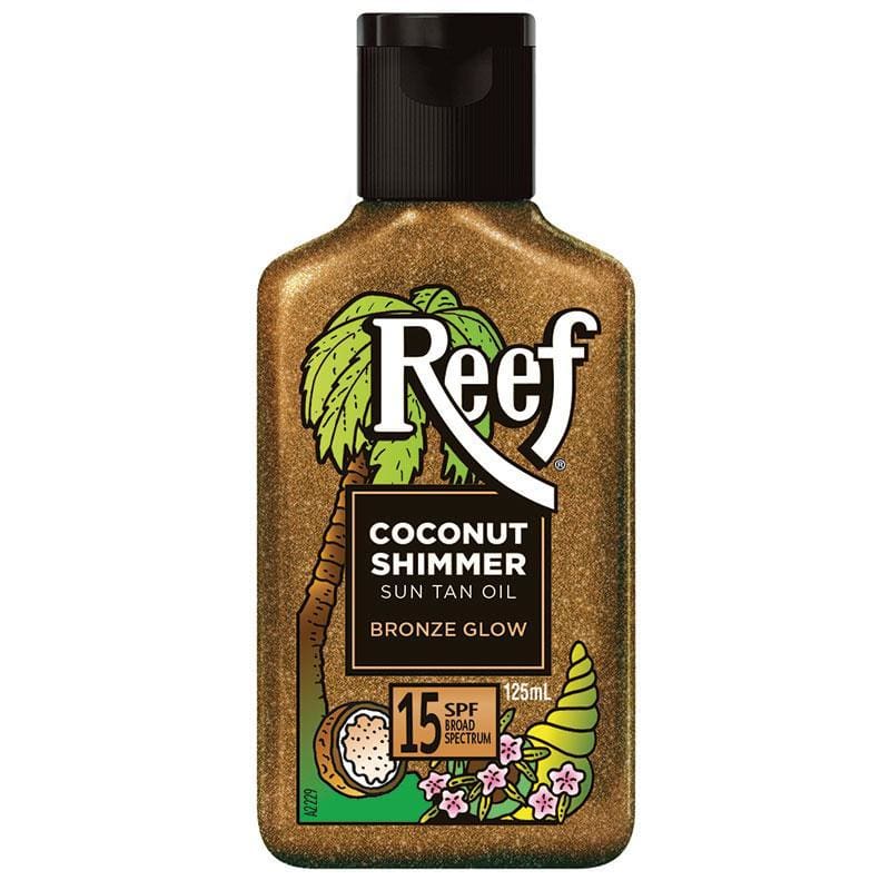 Reef Coconut Shimmer Oil Bronze Glow SPF15 125ml front image on Livehealthy HK imported from Australia