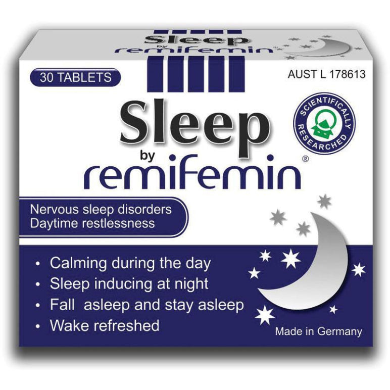Remifemin Sleep 30 Tablets front image on Livehealthy HK imported from Australia