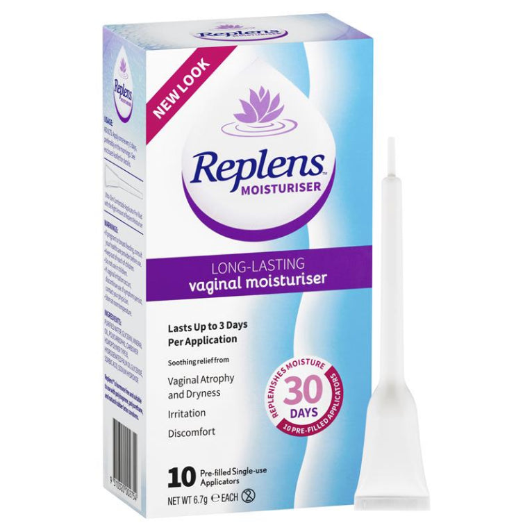Replens Vaginal Moisturiser 10 front image on Livehealthy HK imported from Australia