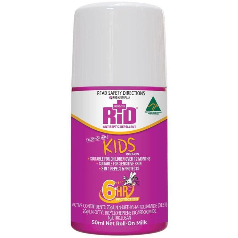 Rid Kids Antiseptic Insect Repellent 50ml Roll On front image on Livehealthy HK imported from Australia