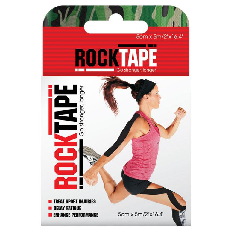 Rocktape Kinesiology Tape Camo Green 5cm x 5m front image on Livehealthy HK imported from Australia