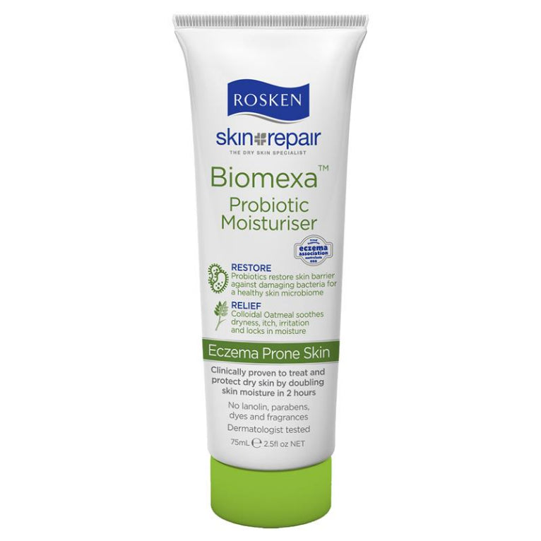 Rosken Biomexa Probiotic Moisturiser 75ml front image on Livehealthy HK imported from Australia