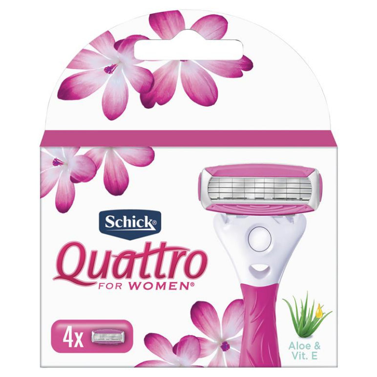 Schick Quattro Women Blade 4 pk front image on Livehealthy HK imported from Australia