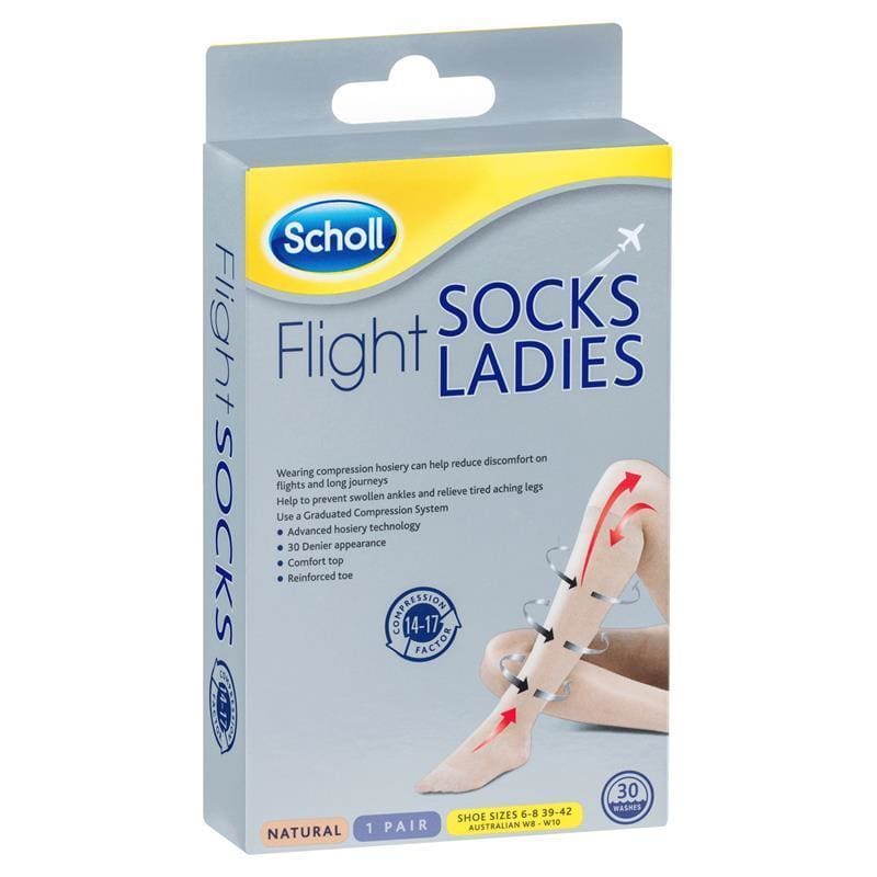 Scholl Flight Socks Ladies 8-10 front image on Livehealthy HK imported from Australia