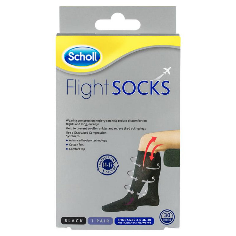 Scholl Flight Socks Unisex 3-6 front image on Livehealthy HK imported from Australia