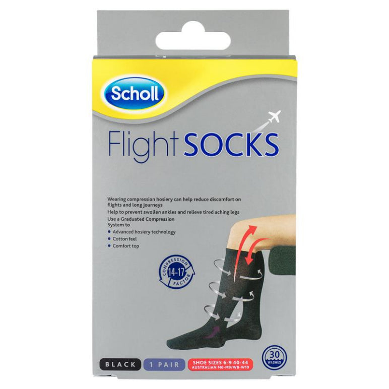 Scholl Flight Socks Unisex 6-9 front image on Livehealthy HK imported from Australia