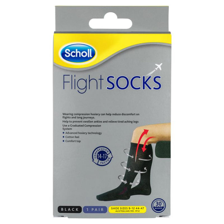 Scholl Flight Socks Unisex Size 9-12 front image on Livehealthy HK imported from Australia