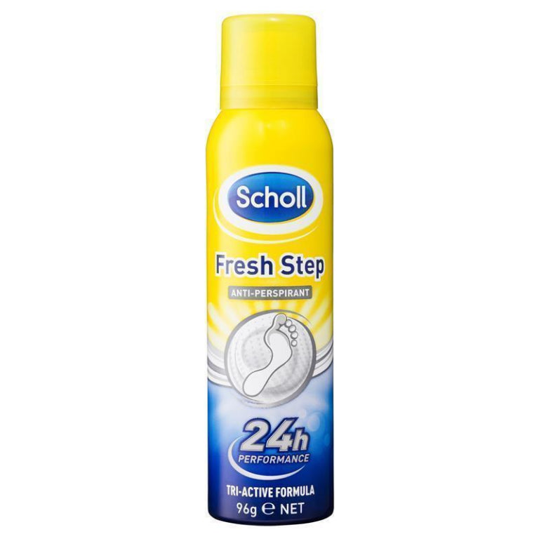 Scholl Fresh Step Foot Spray 24 Hour Performance 96g front image on Livehealthy HK imported from Australia