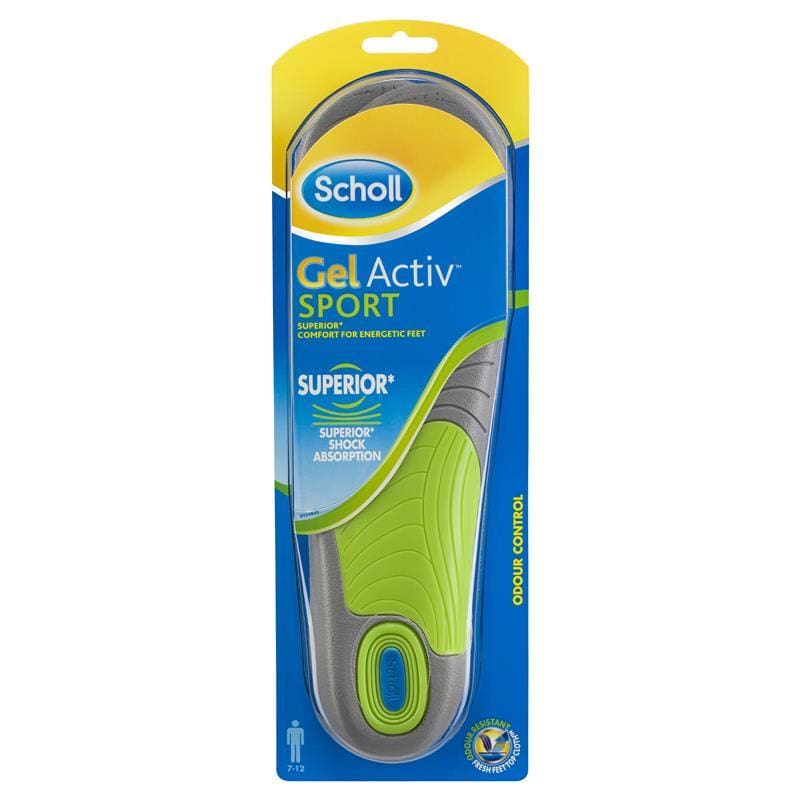 Scholl Gel Activ Men Sport Insoles front image on Livehealthy HK imported from Australia