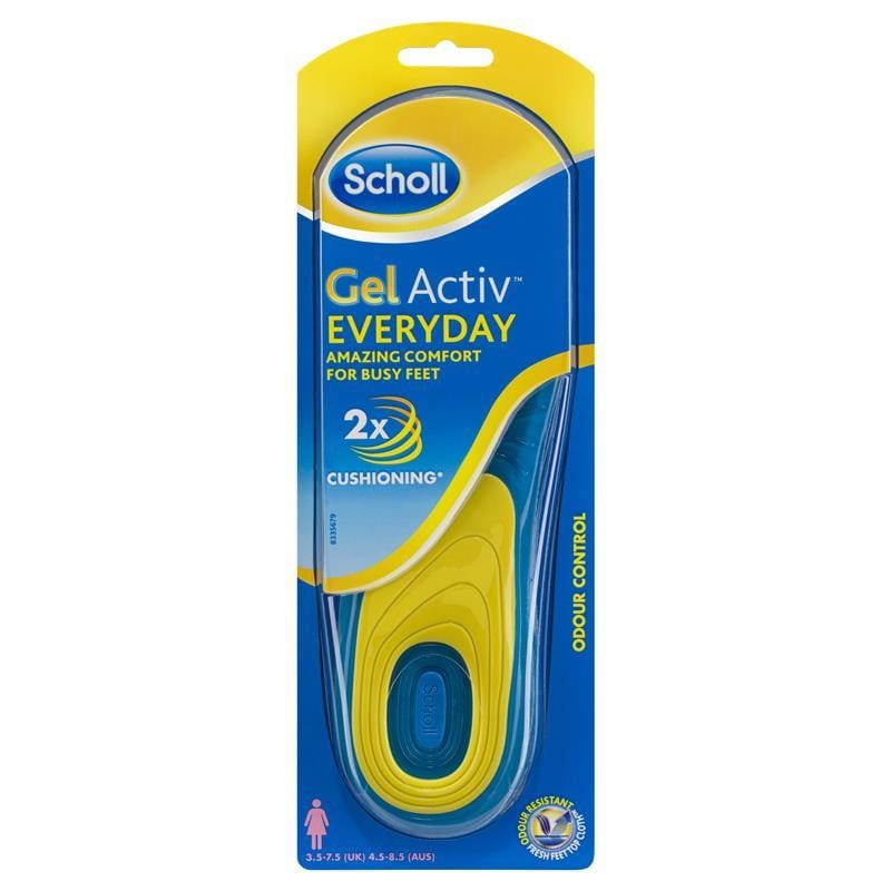 Scholl Gel Activ Women Everyday Insoles front image on Livehealthy HK imported from Australia