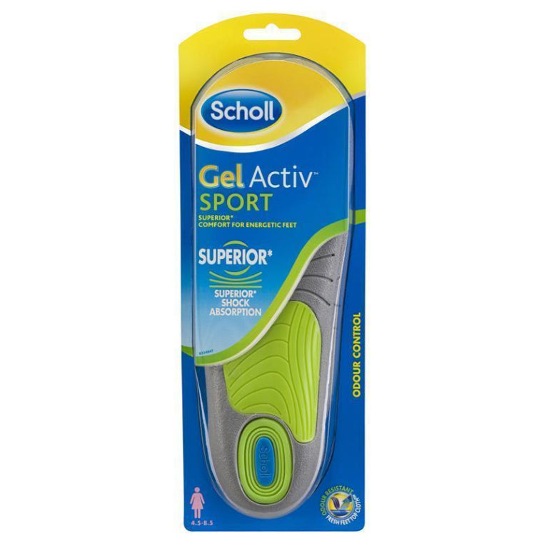 Scholl Gel Activ Women Sport Insoles front image on Livehealthy HK imported from Australia