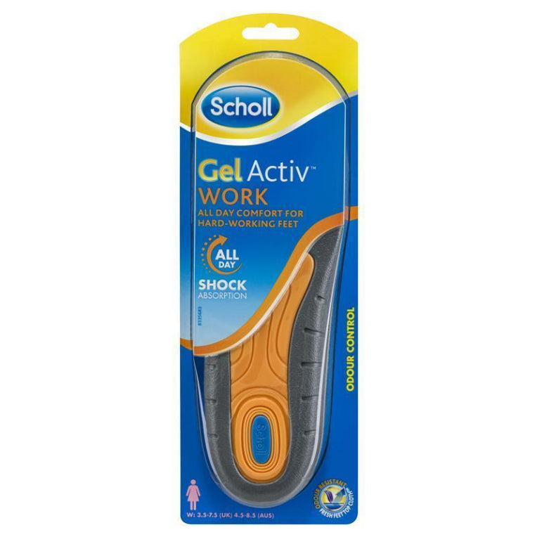 Scholl Gel Activ Women Work Insoles front image on Livehealthy HK imported from Australia