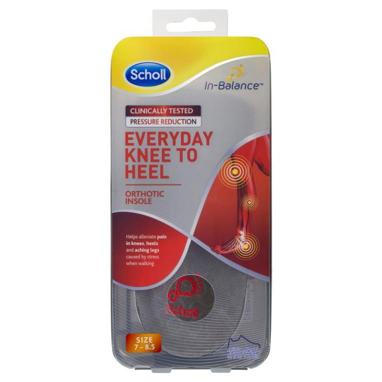 Scholl In Balance Everyday Knee to Heel Orthotic Insole Medium front image on Livehealthy HK imported from Australia