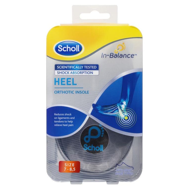Scholl In Balance Heel and Ankle Orthotic Insole Medium front image on Livehealthy HK imported from Australia