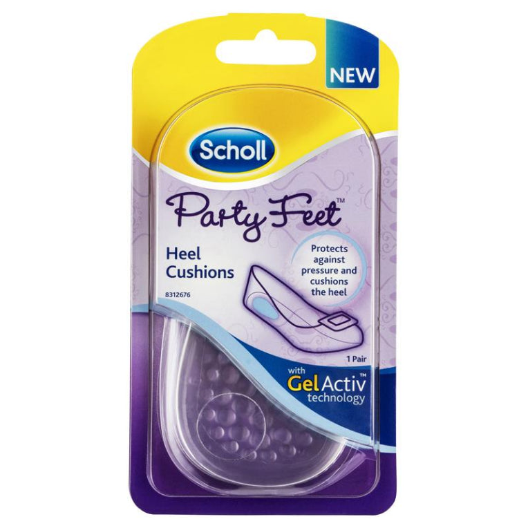 Scholl Party Feet Gel Heel Cushions front image on Livehealthy HK imported from Australia