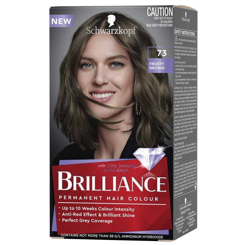Schwarzkopf Brilliance Cool Browns 73 Frosty Brown front image on Livehealthy HK imported from Australia