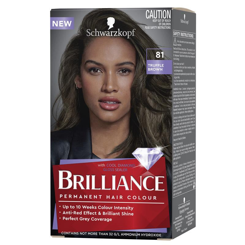 Schwarzkopf Brilliance Cool Browns 81 Truffle Brown front image on Livehealthy HK imported from Australia